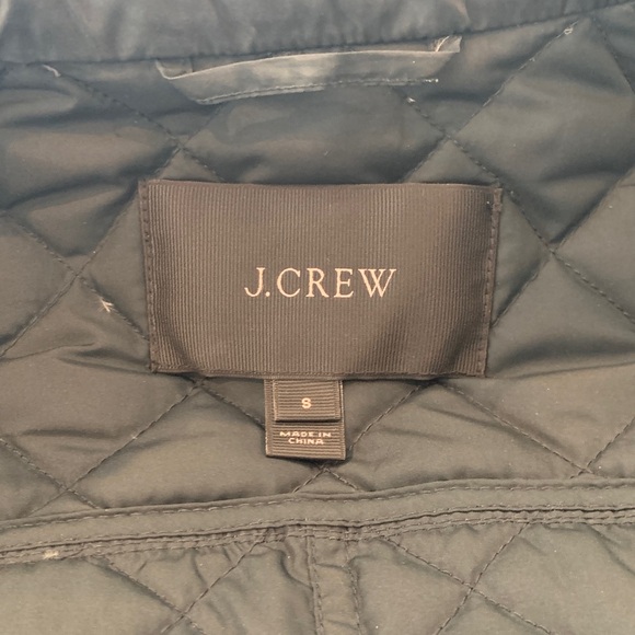J Crew Quilted Black Field Jacket with Gold/Brass Hardware - Picture 4 of 5